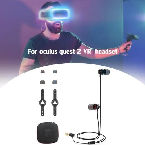 VR Headset Ear-in Integrated Earphone for Oculus Quest 2 In-ear all-in-one headset 20Hz-20KHz Headphone Holde for Oculus Quest 2
