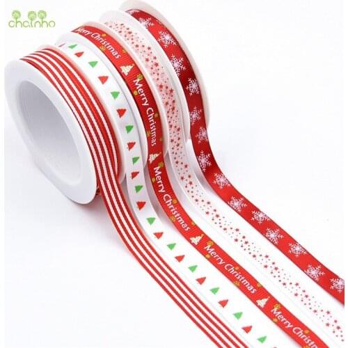 High quality,5Designs,Total 25 Meters,Christmas Series,Ribbon Set For DIY Handmade Gift&Craft Packing,Hair Ornament Accessorries