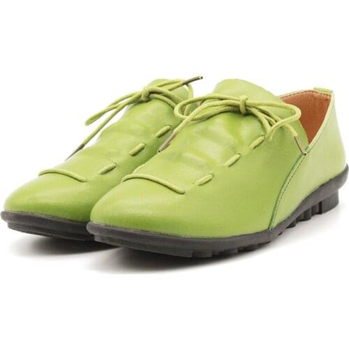 Spring Autumn WomenS Shoes Fake With Pleated Leather Flat Shoes Ladies Single Lazy Shoes