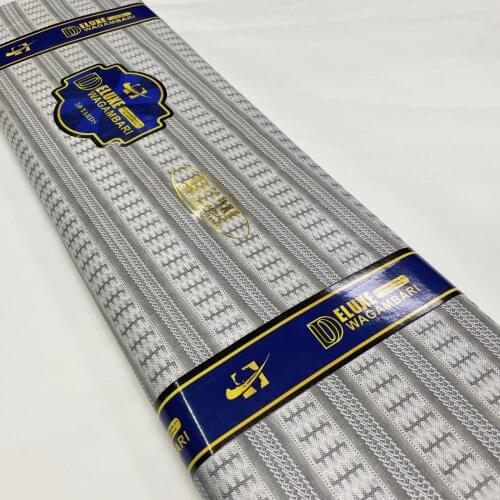 Atiku Fabric For Menswear African Man Robe Dentelle Nigerian Lace Fabric Jacquard Brocade Cotton Fabric Sewing Materials 5Yards