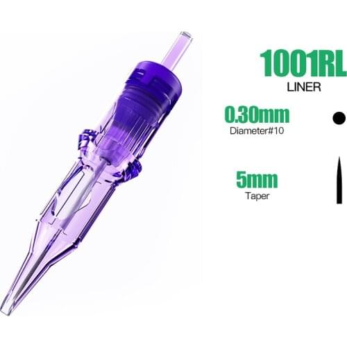 100pcs/ Lot 1p Needle Cartridges Sterilized Tattoo Needle Permanent Makeup Needles Round Liner Pmu Needle Cartridge 1RL