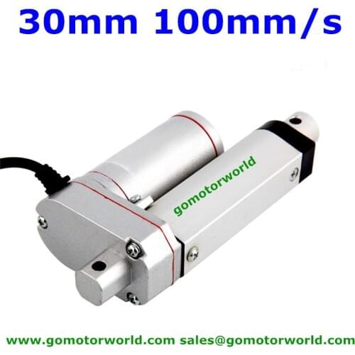 12V 24V 30mm Stroke 1500N load 100mm/s speed industry linear actuator 15 years manufacturer
