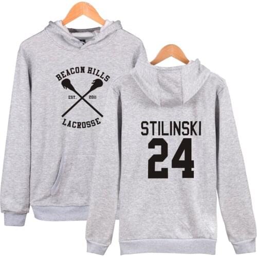 2021 Fashion Beacon Hills Hoodies Men Women Teen Wolf Fan Stilinski 24 Trucksuit Hoodie Sport Hip Hop Sweatshirts Clothes