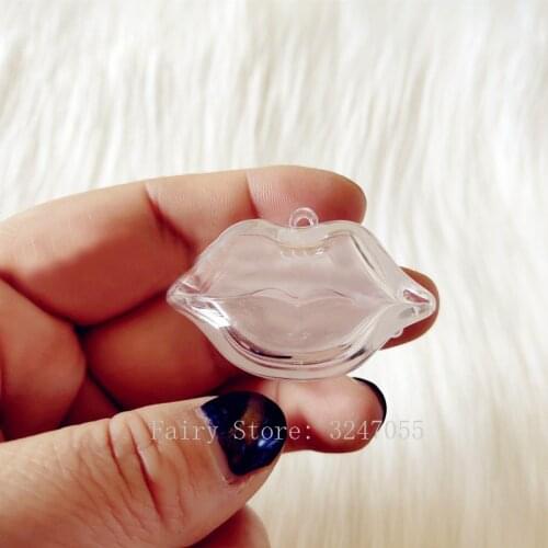 2G/5G 10/30/50/100pcs Empty Translucent Lip Shape Beauty Lipstick Sub Container, Mini Cute Makeup Eyeshadow Powder Sample Case