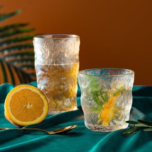 300/350ml Creative Glass Cup Transparent Modern Home Decoration Glass Cup Set Heat Resistant Wine Glasses Drinking Glasses Gifts