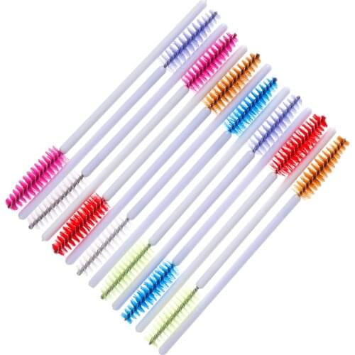 50Pcs/bag Makeup Tools Disposable Silicone Head Mascara Wands Eyelash Brushes Lash Extention Women Cosmetic Brushes Set