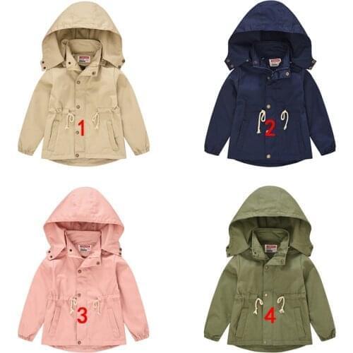 2021 Childrens Windbreaker Jacket For Boy Spring Autumn Kid Boys Children Trench Coat Girl Cotton Clothing