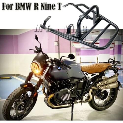 For BMW R NINE T R NINET R9T R 9 T 9T Pure Racer Scrambler 2014-2020 Motorcycle Rear Seat Luggage Carrier Rack with Handle Grip