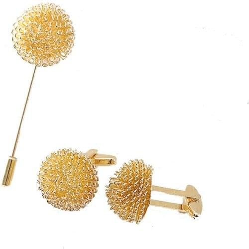 French Cufflinks Brooch for Men and Women Business Banquet Wedding Dress Shirt Buttons Fashion Mens Round Flowers Cuff Links