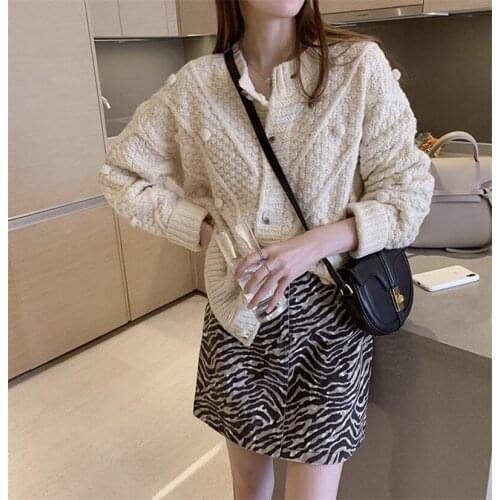 Short Purple Cardigan Women Knitted Sweater Vintage Cardigans For Women Button Cardigan Long Sleeve Winter Clothes 2020