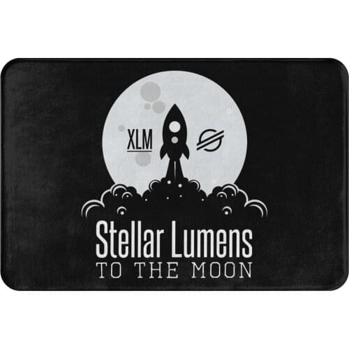 Stellar Lumens Crypto Miners Anti-Slip Doormat Kitchen Mat To The Moon XML Balcony Carpet Entrance Door Rug Home Decor