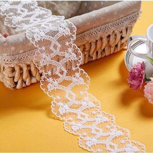 Lace diamond mesh embroidery handmade DIY clothing accessories wide 7.5 cm