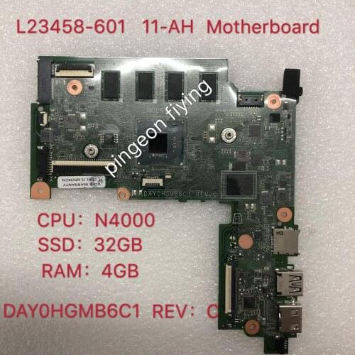 Córrego 11-placa-mãe ah para hp stream 11-AH portátil L23458-601 y0hgmb6c1 cpu: n4000 ssd: 32 gb ram: 4 gb