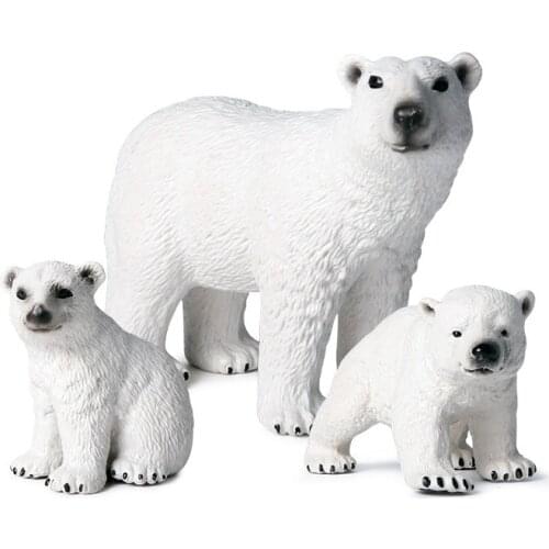 Sea Animals Figurines Polar Bears Models Enlightenment Toys Furnishings Boys Gifts Home Entertainment
