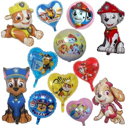 Paw Patrol dog Suit balloon Wall Sticker Decorate Happy birthday Decorate child Toy decoration gift boy girl