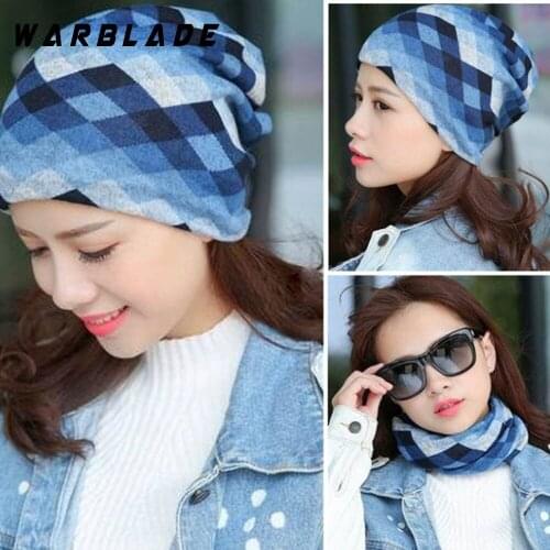 2018 New Fashion Women Knit Warm Hat Scarf Three Used Woman Flora Cap Beanie Skullies For Girl Autumn Caps Bonnet WarBLade