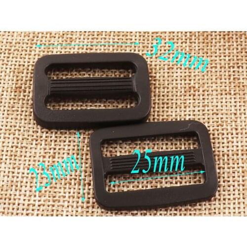 20 pcs Plastic Slide Buckles,25 mm Black Belt Buckle Strap Fasteners,Adjuster Buckles Handbag-Wholesale