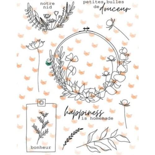 French Garland Clear Stamp Transparent seal for DIY scrapbooking/Card Making c643