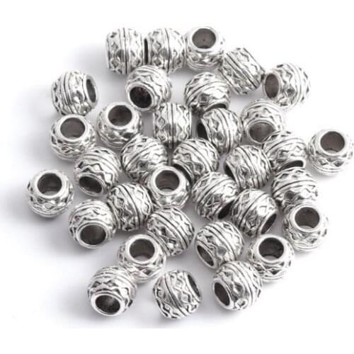 20pcs/lot 10mm Pattern Tibetan Silver spacer Loose Bead Spacer Beads Connectors for DIY Jewelry Making bracelet fg4dx