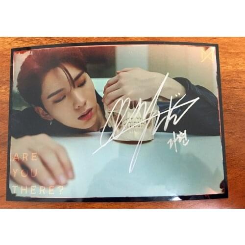 Hand signed MONSTA X Kihyun autographed photo ARE YOU THERE 5*7 102018
