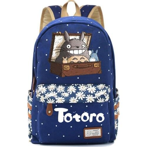 Backpack Anime My Neighbor Totoro Casual Schoolbag Canvas High Quality Teenger Packsack Mochila Unisex Student Travel Laptop Bag
