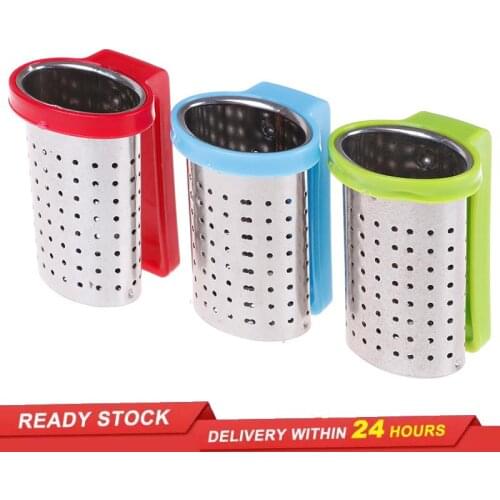 Stainless steel tea drain simple portable tea strainer tea strainer herbal spice filter beverage set tea set with handle hanger