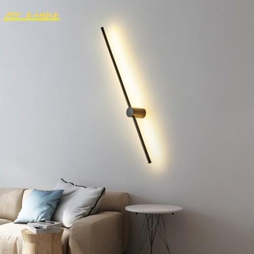 Modern LED Wall Lamp Nordic Aluminum E27 Wall Lights Lighting Living Room Bedroom Decor Wandlamp Aisle Wall Sconce Light Fixture