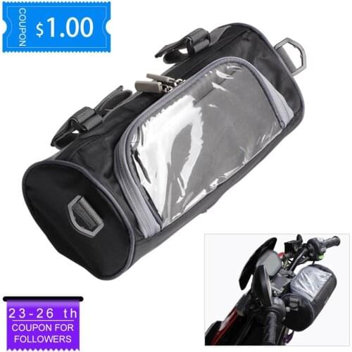 Motorcycle Electric Car Front Handlebar Fork Storage Bag Container Water Repellent Fabric