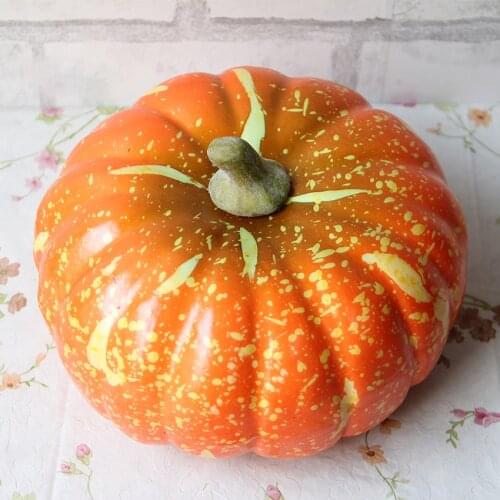 Harvest Artificial Pumpkins Simulation Pumpkin Round 20cm Ornaments Large Pumpkin for Halloween, Thanksgiving Decorating