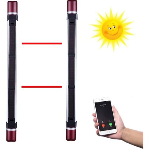 Waterproof 2 beams wireless 433MHz Solar Powered Infrared Grating Detector barrier sensor alarm for GSM WiFi home alarm system