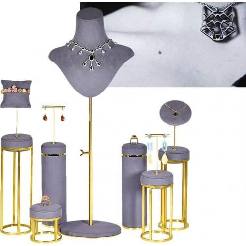 High-End Metal Jewelry Display Stand Jewelry Store Window Counter Image Design Decoration Props Ring Necklace Bracelet Display