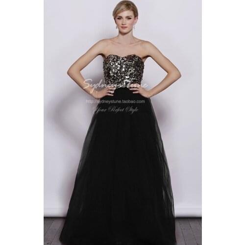 Free shipping robe de soiree graduation ball cheap paillette vestido de festa curto long tulle gown prom mother of the dresses