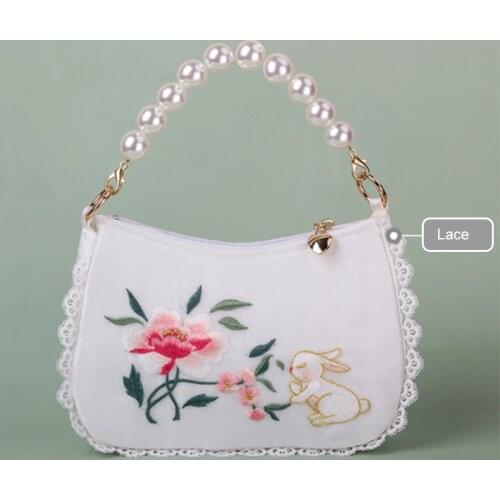 2021 Angelatracy Embroidery White Flower Floral Tote Bags Women Summer Evening Dumplings Shoulder Bag Top HandleHandbags Bags