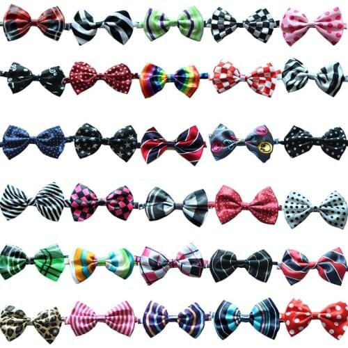 30/50 Pc Pet Dog Bow Tie Handmade Bowknot Dog Bowties Necktie Adjustable Dog Collar Dog Accessories For Small Dog Pet Supplies