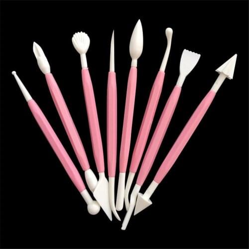 8pcs/set Plastic Clay Sculpting Set Polymer Modeling Clay Tools Polyform Sculpey Tools Set For Shaping Clay Playdough Tools Toys