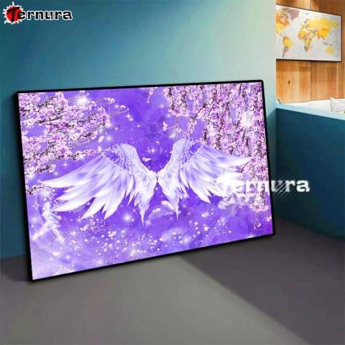 Fantasy feather wings 5D Decor Diamond Painting Flower branch Mosaic Sale Pictures Cross Stitch Diamond Embroidery Full Display