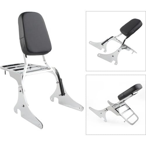 Motorcycle Passenger Sissy Bar Backrest Luggage Rack Pad For Kawasaki Vulcan VN 400 800 VN400 VN800 1995-2012