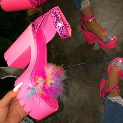 Designer 2020 new sexy fashion womens sandals summer diamond fish mouth muffin platform High heels casual slippers womens shoes