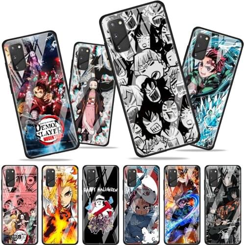 Tempered Glass Cover Anime Demon Slayer For Samsung Galaxy S20 S10e S10 S9 S8 FE Plus Lite Ultra 5G Phone Case Shell