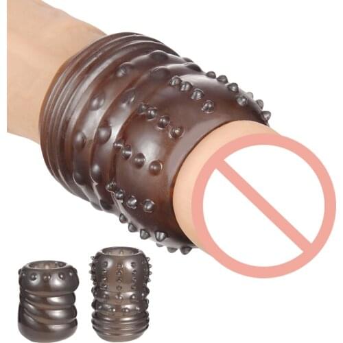 Mens Foreskin Blocking Ring Threaded Barbed Penis Ring High Elastic Lock Fine Thickening Cock Condom Adult Flirting Sex Toy