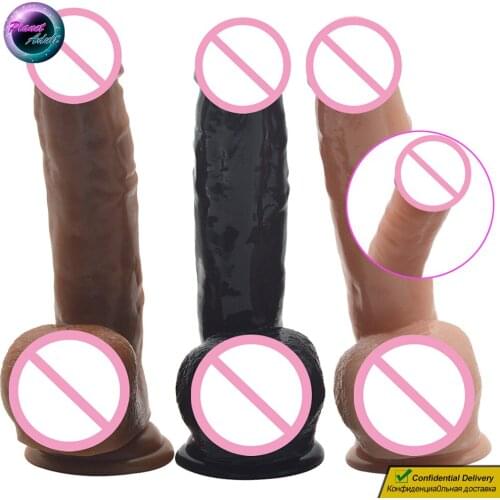 Soft PVC Dildo Realistic Penis Masturbator FAAK 21cm Fake Dick with Suction-Cup Pussy Prostate Anal Sex Toys for Women Lesbian