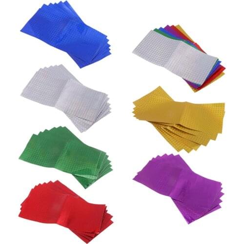 6pcs 22.5 x 10cm Holographic Adhesive Film Fly Tying Materials DIY Fly Fishing Accessories Flash Tape Lures Sticker Bait Making