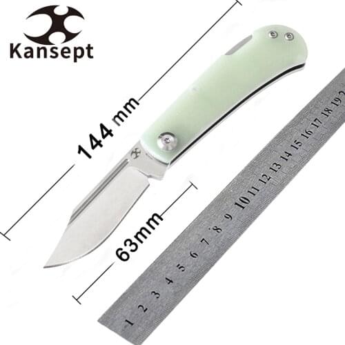 Kansept Wedge T2026B6 Pocket Knife Nick Swan Design 2.45'' 154CM Blade Natural G10 Handle Compact Tools EDC Folding Knife
