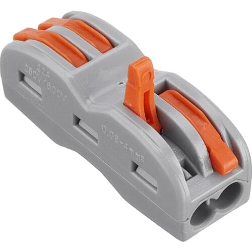 Mini Fast Wire Cable Connectors Universal Compact Conductor Spring Splicing Wiring Connector Push-in Terminal Block SPL-2