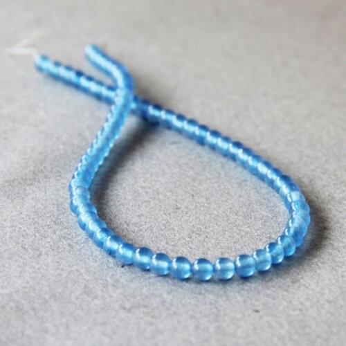 Min Order1)6mm Fashion New sky blue chalcedony beads Round shape stones Loose Beads 15" Jewelry making design wholesale