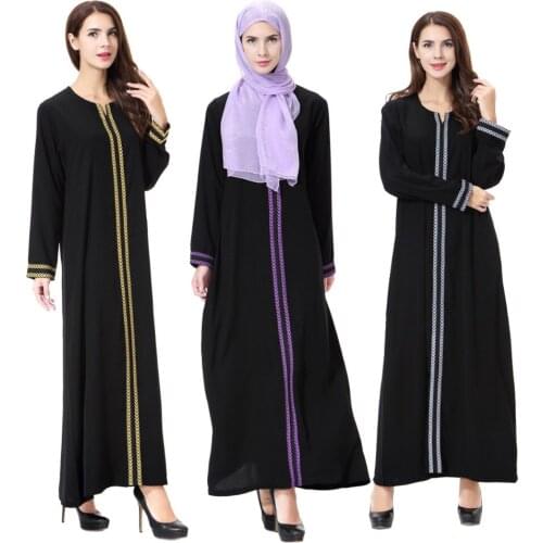 Fashion Muslim Dress Abaya Islamic Clothing For Women Jilbab Djellaba Robe Musulmane Turkish Baju Robe Kimono Kaftan CN-054