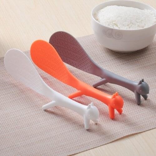 Cartoon Squirrel Spoon Non Stick Rice Paddle Ladle Lovely Meal Spoon Cooking Tools Kitchen Accessories