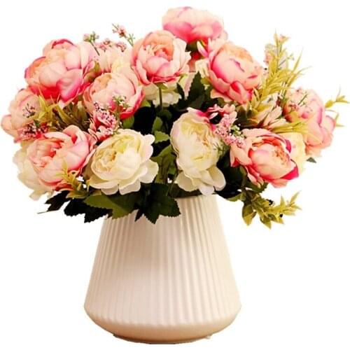 Nordic Ceramic Flower Vase Ornaments White Vases Desktop Crafts Creative Dried Flower Container Home Decoration Wedding Gifts