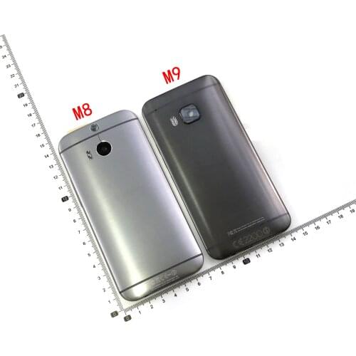 New Metal Rear Housing Door For HTC One M8 M9 Back Battery Cover Case with Volume + Power Button + Camera Lens Assembly