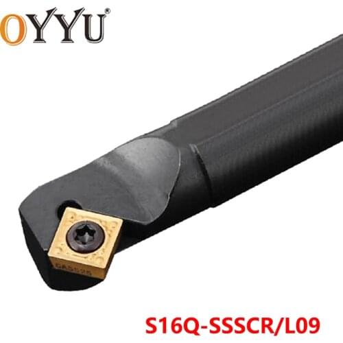 OYYU 16mm SSSCR SSSCL S16Q-SSSCR09 S16Q-SSSCL09 Lathe Cutter Arbor Boring Bar use SCMT09 Carbide Inserts Turning Toolholder